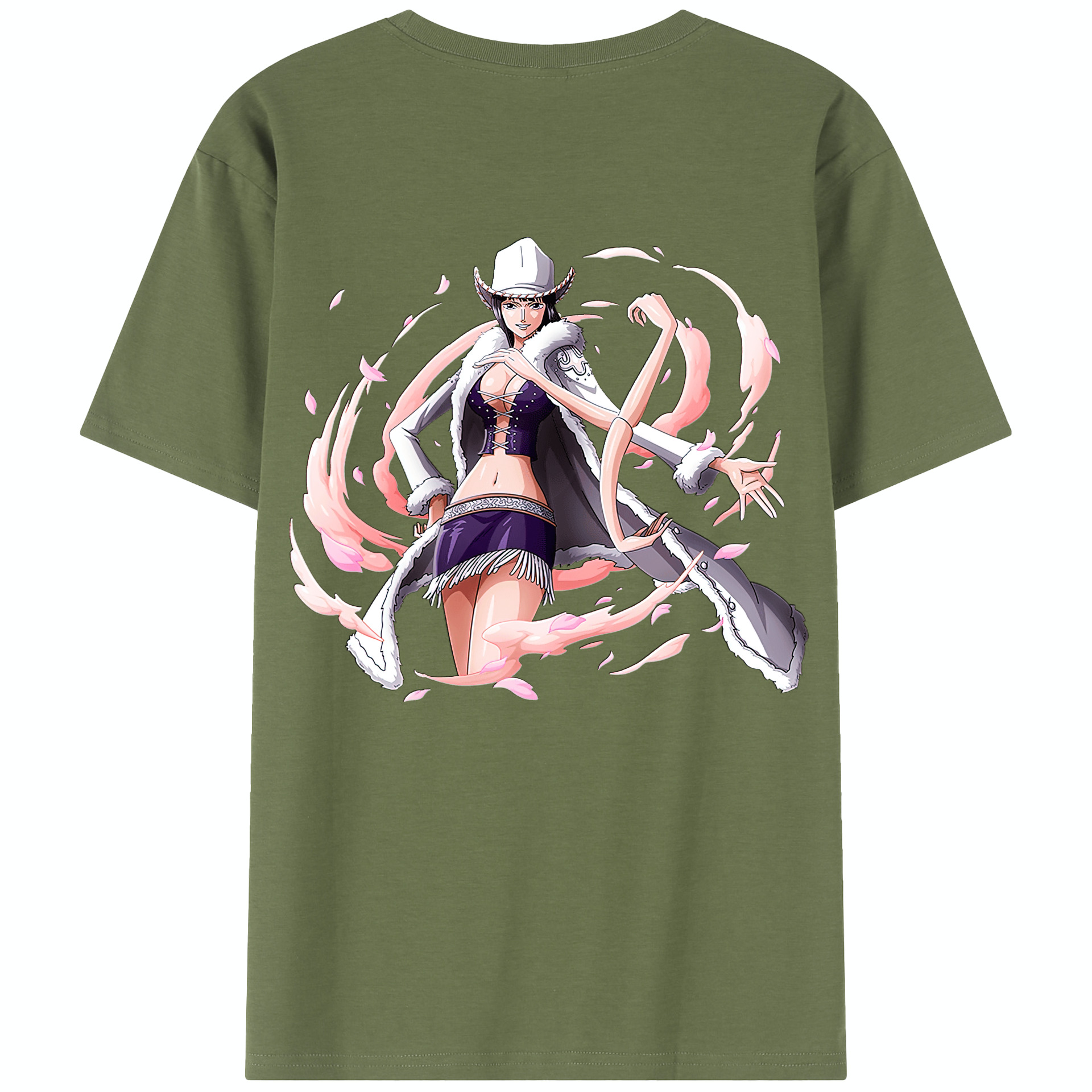 ワンピース ニコ・ロビン ONE PIECE Nico Robin 綿100％半袖Tシャツ（背面プリント）